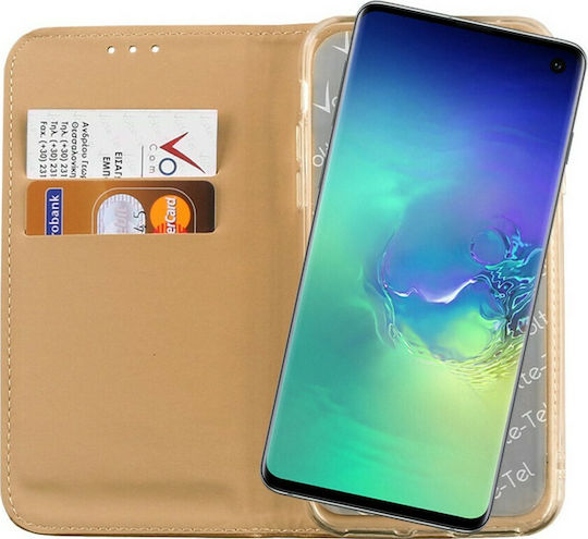 Volte-Tel Pocket Magnet Book Δερματίνης Χρυσό (Galaxy S10)