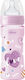 Chicco Plastikflasche Well Being Gegen Koliken mit Silikonsauger für 2+ Monate Pink Liebe - Rosa 250ml