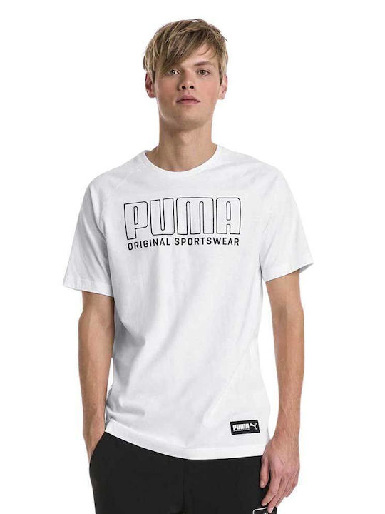 Puma Athletics Herren T-Shirt Kurzarm Weiß