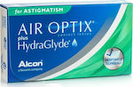 Air Optix Plus HydraGlyde 6 Μηνιαίοι Αστιγματικοί Φακοί Επαφής Σιλικόνης Υδρογέλης