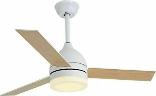 Spot Light Ανεμιστήρας Οροφής 122cm με Φως Μπεζ / Λευκός