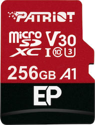 Patriot EP microSDXC 256GB Clasa 10 U3 V30 A1 UHS-I cu adaptor