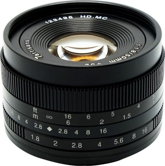 7artisans Crop Obiectiv Foto 50mm f/1.8 Photoelectric Teleobiectiv pentru Montura Magazin online Sony E Black