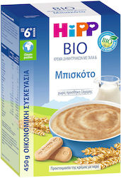 Hipp Βρεφική Κρέμα Bio Δημητριακών με Γάλα & Μπισκότο 6m+ 450gr