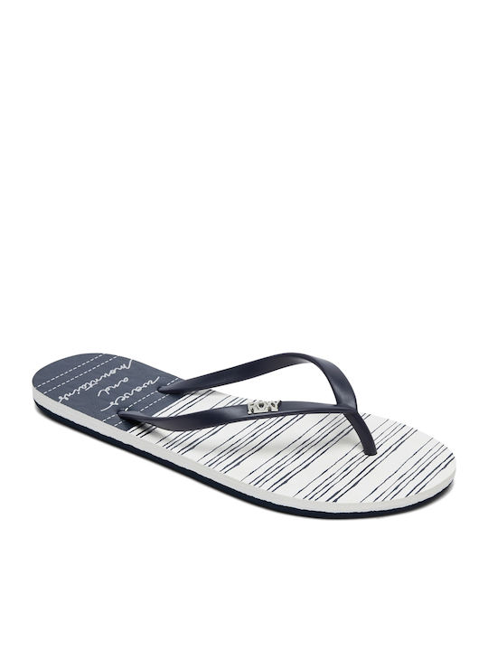 Roxy Viva Stamp II Women's Flip Flops Navy Blue