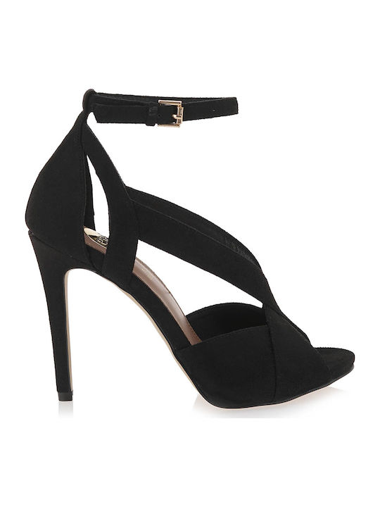 Exe Silvia518 Suede Sandalen Schwarz