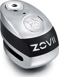 Zovii ZD6 Motorcycle Disc Brake Lock with Alarm & 6mm Pin in Silver 222-00-311606