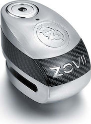 Zovii ZD10 Motorcycle Disc Brake Lock with Alarm & 10mm Pin in Silver 222-00-312006