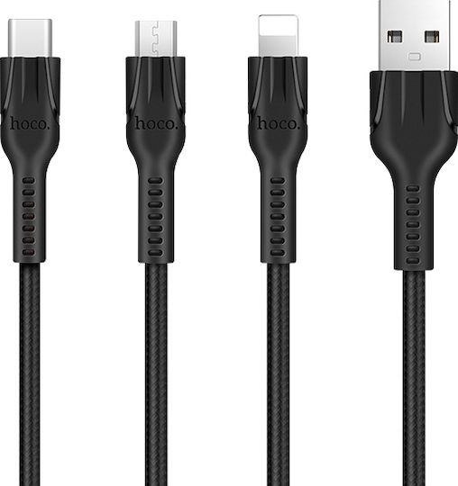 Hoco U31 Benay Braided USB to Lightning / Type-C / micro USB 1.2m Cable