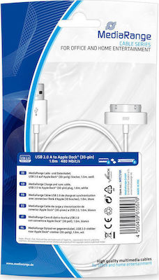 MediaRange USB to 30-Pin Cable Λευκό 1m (MRCS181)