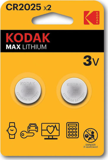 Kodak Max Lithium Baterii pentru ceasuri CR2025 3V 2buc