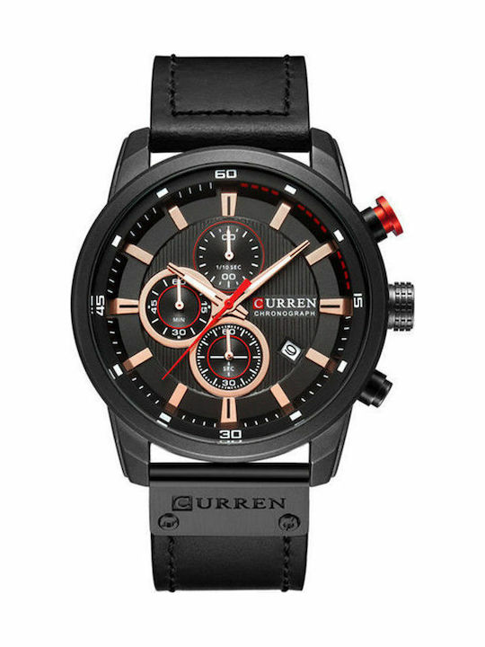 Curren Ανδρικό Ρολόι 43mm Χρονογράφος Μπαταρίας...