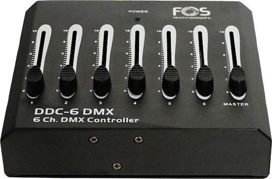 Fos Technologies FOS 6ch DMX Controller Κονσόλα Φωτισμού με 6 Κανάλια Ελέγχου