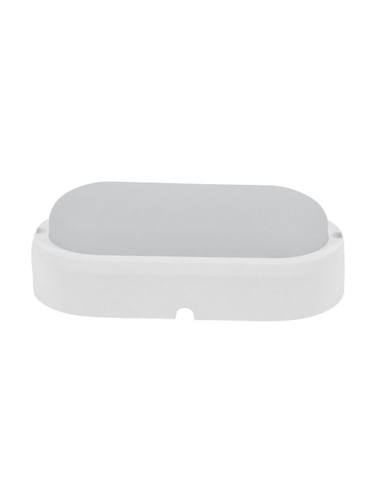 GloboStar Outdoor Ceiling Flush Mount with Integrated LED in White Color 05558