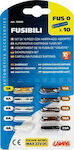 Lampa FUS-0 Automotive Cartridge Fuses Set Set von Autosicherungen Messer 10Stück