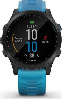 Garmin Forerunner 945 Stainless Steel 47mm Waterproof Smartwatch with Heart Rate Monitor (Blue)