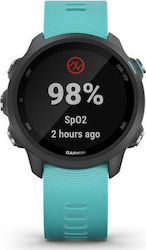Garmin Forerunner 245 Music 42mm Αδιάβροχο Smartwatch με Παλμογράφο (Aqua)