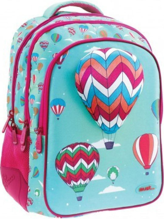 Must Balloons School Bag Backpack Elementary, Elementary in Light Blue color 25lt