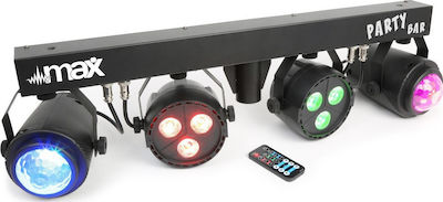 Max Audio Φωτορυθμικό LED PAR DMX PartyBar 2PAR & 2x Jellymoon RGBW