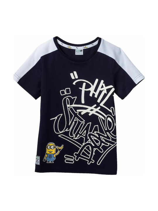 Puma Minions Tee Παιδικό T-shirt Μαύρο