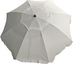 Ankor Beach Umbrella Ecru Diameter 2m with Air Vent White