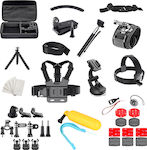 Accessory Kit 50 in 1 for Action Cameras GoPro / SJCam / Xiaomi Hero 3 / Hero 3+ / Hero 4 / Hero 5 / Hero 6 / Hero 7 / Hero 8