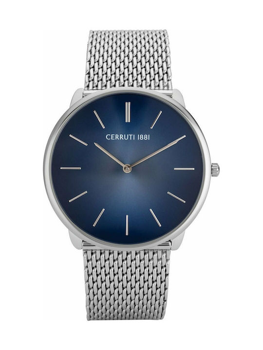 Cerruti Aldeno Uhr Batterie mit Silber Metallarmband