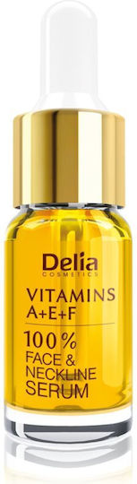 Delia Cosmetics Vitamins A E F 100 Καταπραϋντικό & Ενυδατικό Serum Προσώπου με Βιταμίνη E για Αποτοξίνωση & Αναζωογόνηση 10ml