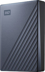 Western Digital My Passport Ultra USB 3.1 / USB-C Εξωτερικός HDD 4TB 2.5" Μπλε