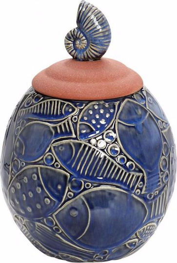 Espiel Ceramic Vase Blue 31x31cm