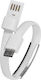 Akyga Flat USB 3.1 Cablu USB-C bărbătesc - USB-A Alb 0.23m (AK-AD-47)