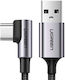 Ugreen US284 Angle (90°) / Braided USB 2.0 Cable USB-C Male - USB-A 18W Black 1m 50941