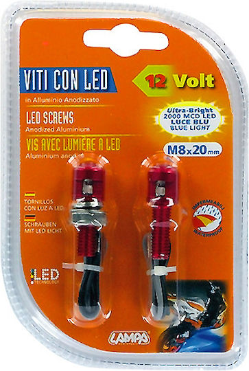 Lampa Led Screws Blue Light Red Innenraum-Dekorationsbeleuchtung für Autos 12V Blau