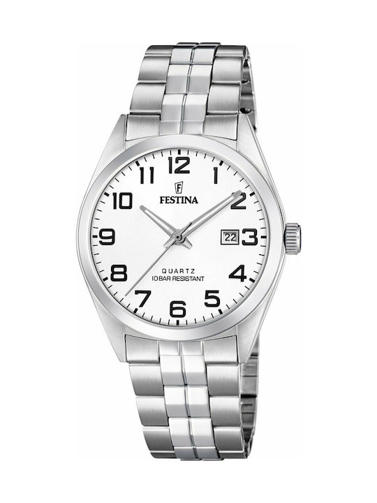 Festina Classic Watch Battery with Silver Metal Bracelet