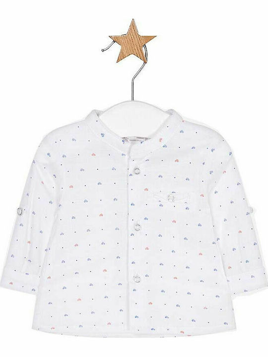 Mayoral Kids Polka Dot Shirt Beige