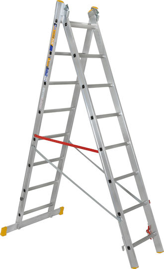 Palbest Ultra Plus Διπλή Σκάλα Αλουμινίου 2x8