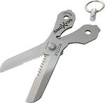 True Utility Scixors Multi-tool Keychain Silver Total Length 7.6pcs with Blade made of Stainless Steel in Sheath