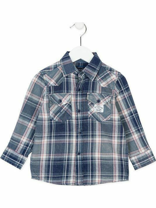 Losan Kids Checked Shirt Blue