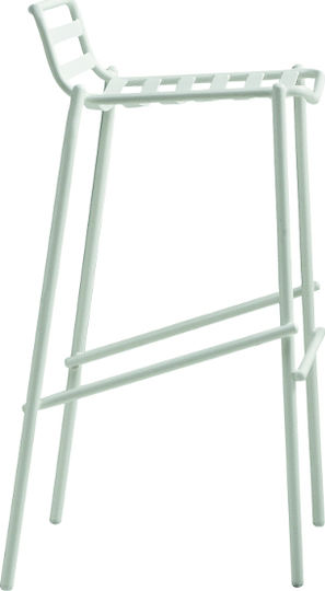 Metallic Bar Stool Trampoliere White 46x42x65cm