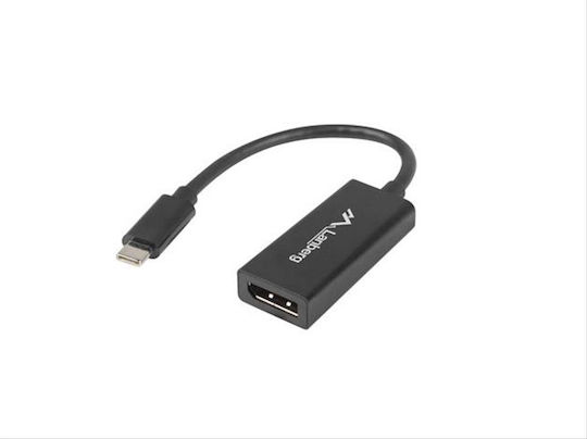Lanberg Μετατροπέας USB-C male σε DisplayPort female 1τμχ AD-UC-DP-01