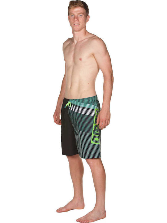 Arena STRIPES LONG BERMUDA SWIM Ανδρικό Μαγιό Βερμούδα Μαύρη με Ρίγες