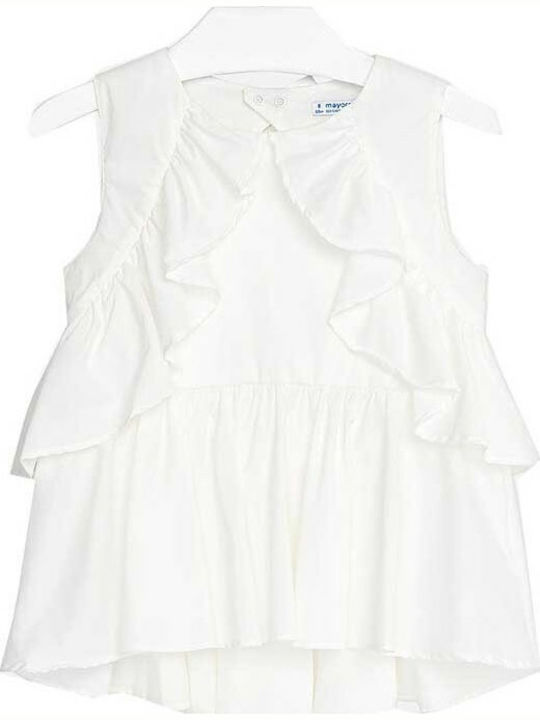 Mayoral Kids Blouse Sleeveless White