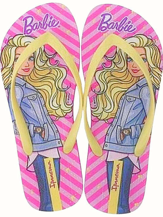 Παιδικές Σαγιονάρες Flip Flops Barbie Κίτρινες