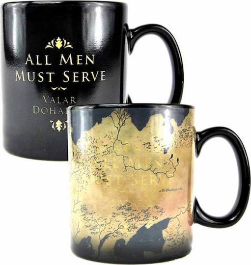 Half Moon Bay Game Thrones Westeros Map Heat Change Mug Ceramic Black 400ml MUGBGT05