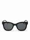 Chpo Women's Sunglasses with Black Plastic Frame and Black Lens 16131XX