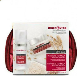 Macrovita Intensive Formula Bag Skin Care Set for Αnti-ageing & Moisturizing with Eye Cream , Face Cream & Toiletry Bag