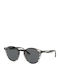 Ray Ban Round Sunglasses with Gray Tartaruga Plastic Frame and Black Mirror Lens RB2180 6430/87