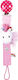 Die Spiegelburg Pacifier Ribbon Pacifier Chain with Animals Made of Pink Fabric