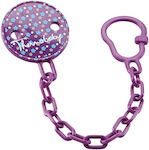 Thermobaby Chain Pacifier Pacifier Clip made of Plastic Purple TH1801P