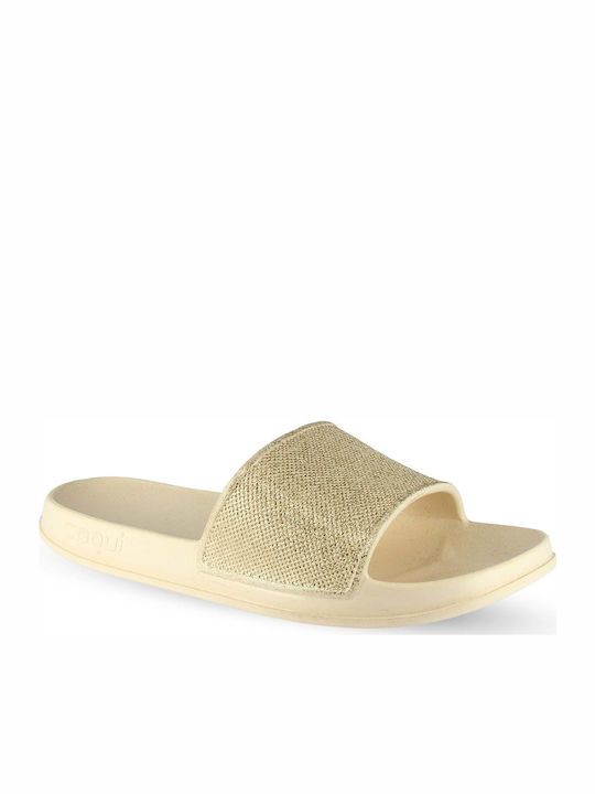 Coqui Tora 7082 Slides σε Χρυσό Χρώμα